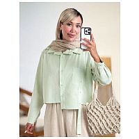 شومیز باکسی تک جیب کد 21204